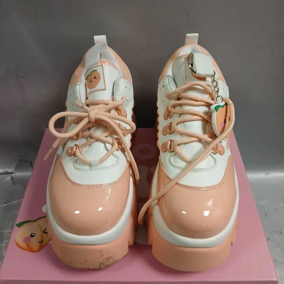 BOXED KOI TUTTI FRUITY PEACH ICED TEA TRAINERS SIZE 6