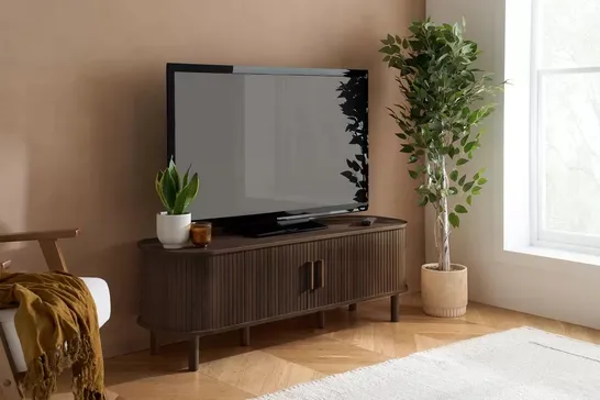 Lot 317: BOXED AXEL FLUTED TV UNIT WALNUT - 5600575 | Simon Charles ...