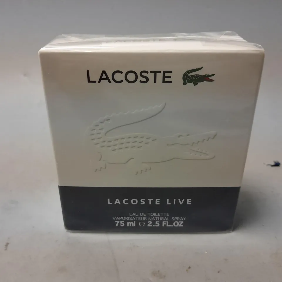 BOXED AND SEALED LACOSTE LIVE EAU DE TOILETTE (75ml)