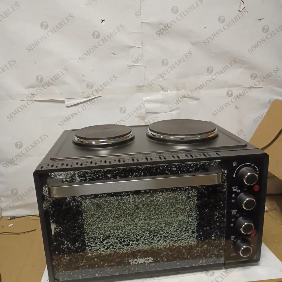 TOWER T14044 MINI OVEN WITH DUAL HOT PLATES