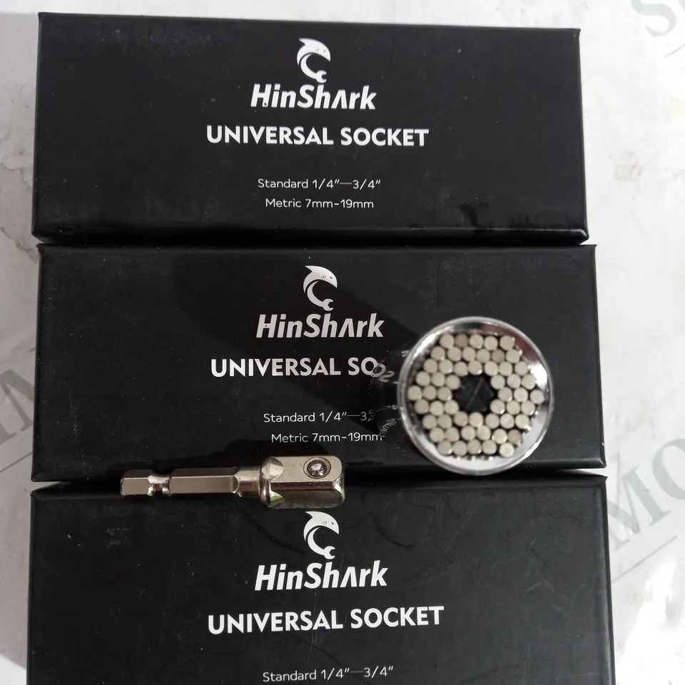 LOT OF 3 HIN SHARK UNIVERSAL SOCKETS 