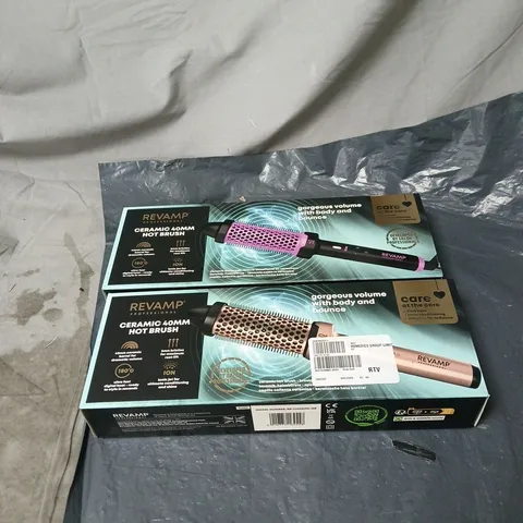 10 X REVAMP CERAMIC 40MM HOT BRUSH BOXED DIFFERENT COLOURS