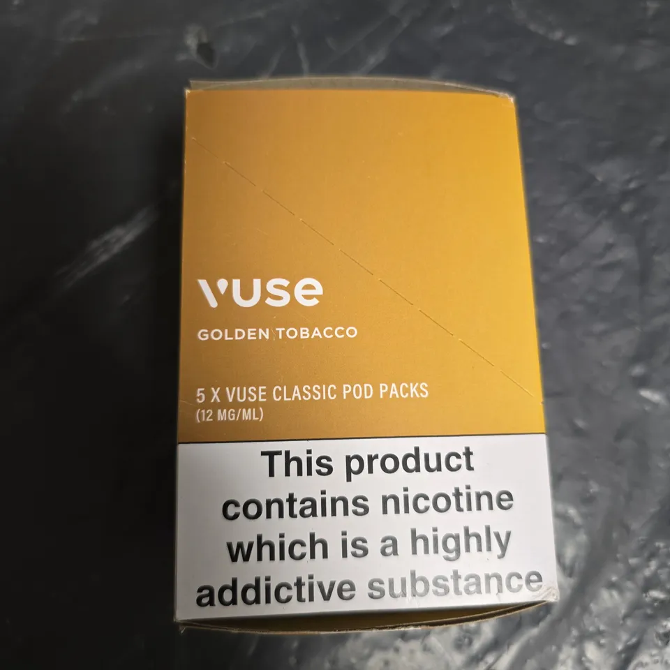 VUSE GOLDEN TOBACCO CLASSIC POD PACK – 5 X POD PACKS, 12 MG/ML NICOTINE (USA-MADE)