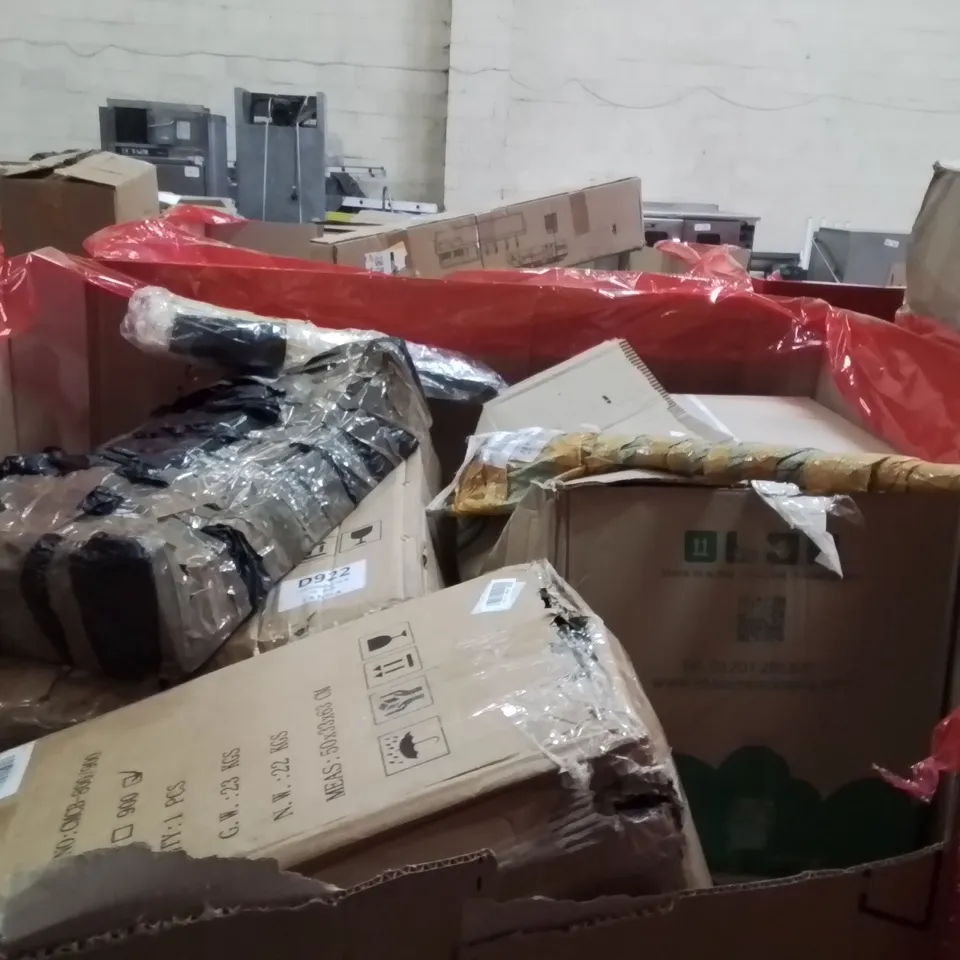 PALLET OF ASSORTED HOUSEHOLD GOODS AND PRODUCTS TO INCLUDE;WALL CLOCK,RIDE ON SUITCASE