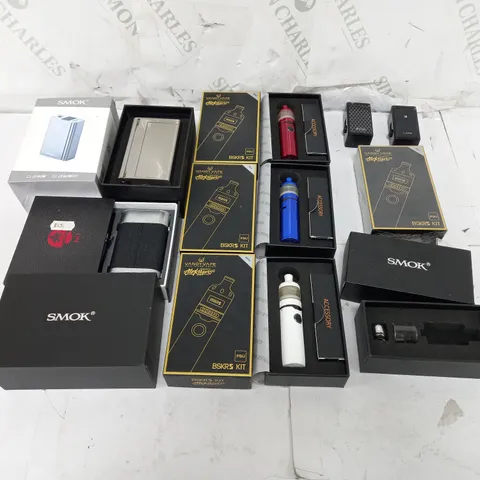 ASSORTED BOXED AND UNBOXED VAPES TO INCLUDE SMOK, VANDYVAPES, AND LAND