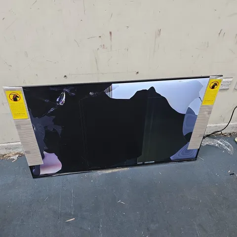 HISENSE 50" LED BACKLIGHT TV – SCREEN DAMAGED - POWERS ON - MODEL R50A72000