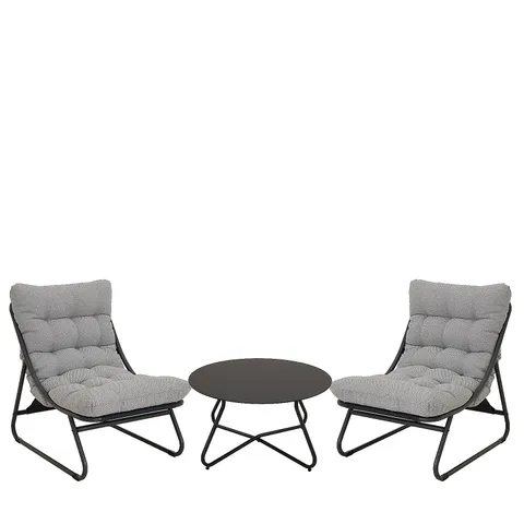 MY GARDEN STORIES PADDED BISTRO SET GREY
