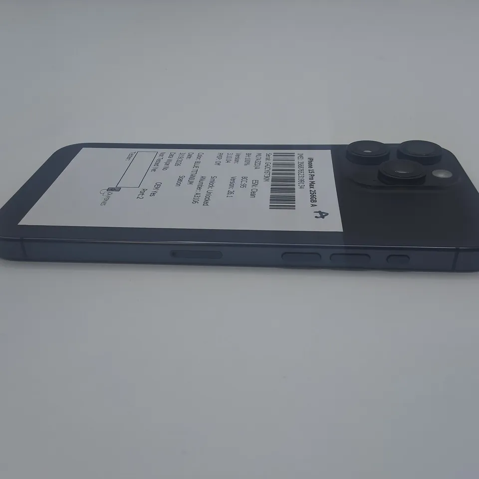UNBOXED APPLE IPHONE 15 PRO MAX 256GB IN BLUE TITANIUM - A3106