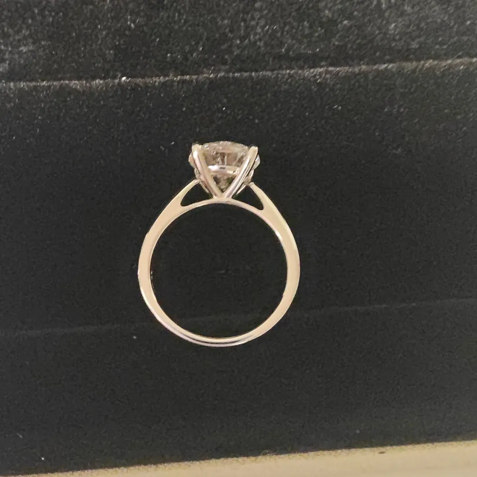 9CT WHITE GOLD SOLITAIRE RING SET WITH A LAB GROWN DIAMOND WEIGHING +-3.01CT