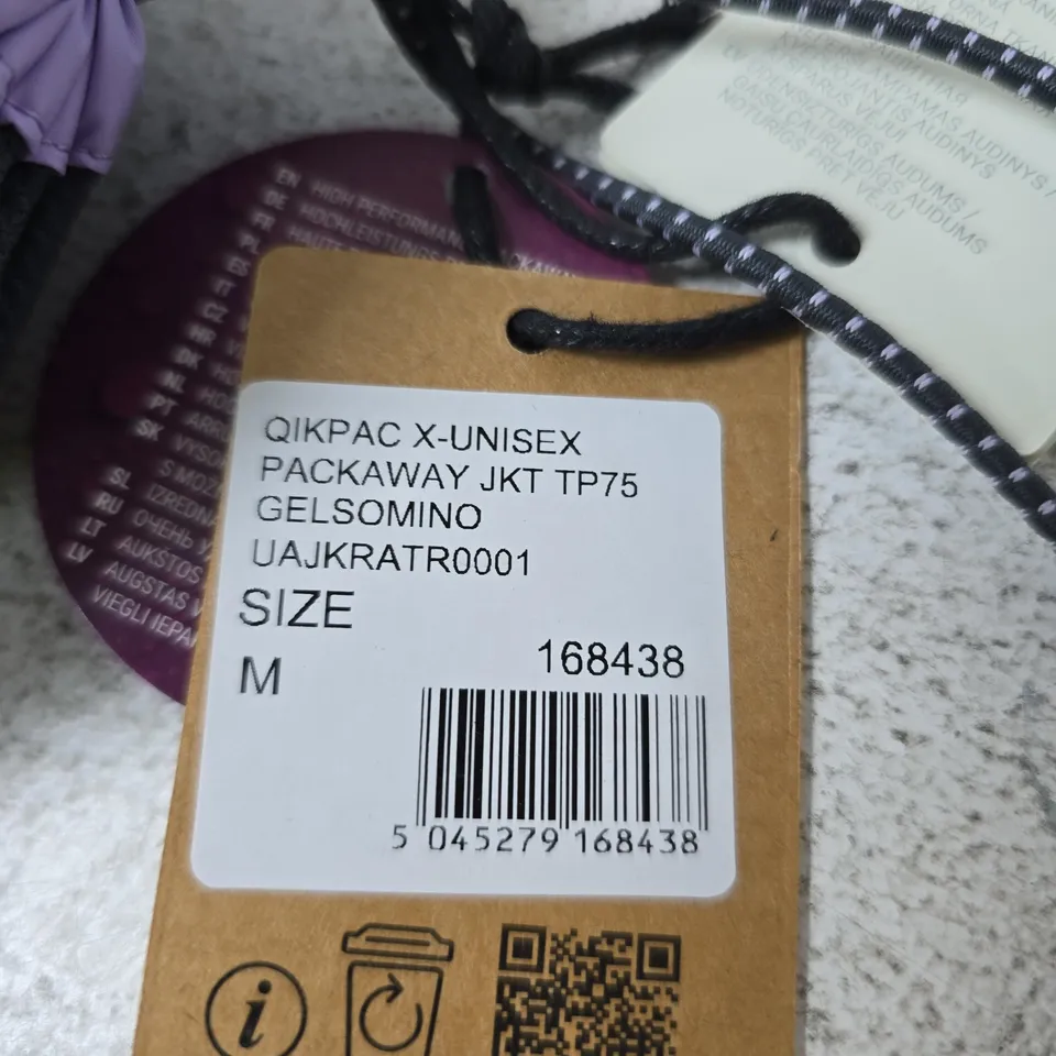 QIKPAC X-UNISEX PACKAWAY JACKET – SIZE M, GELSOMINO PURPLE