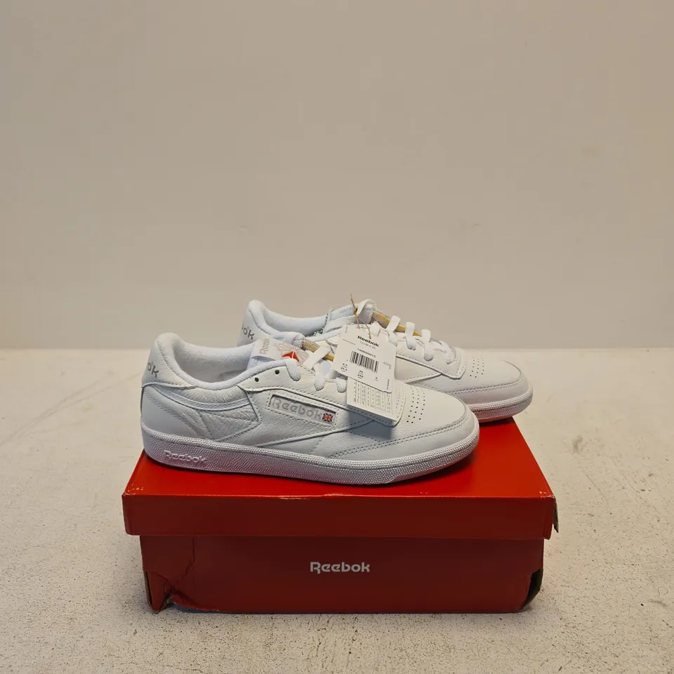 REEBOK CLUB C 85 WOMEN’S TENNIS SHOES – WHITE, UK 6