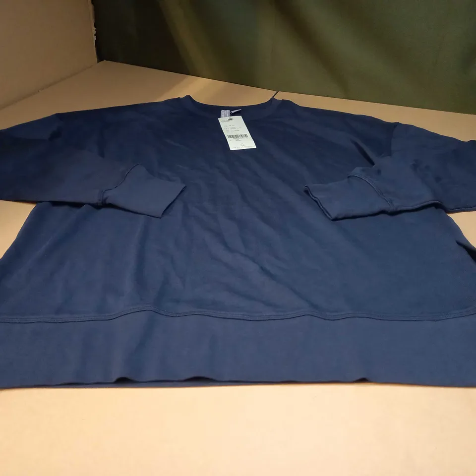 SWEATY BETTY NAVY AFTER CLASS SPLIT SWEATCHIRT - MEDIUM