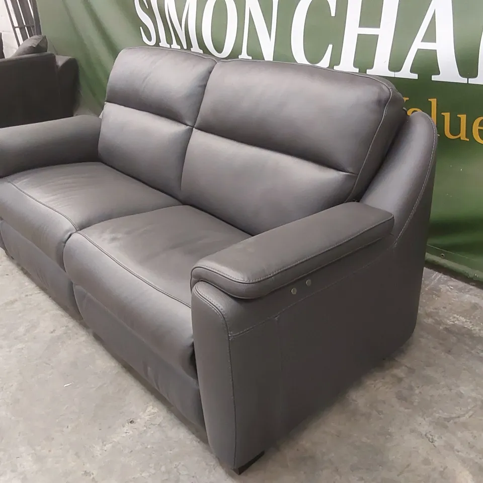 QUALITY DESIGNER ITALIAN MADE AVILA LEATHER 3 SEATER ELECTRIC RECLINER SOFA 