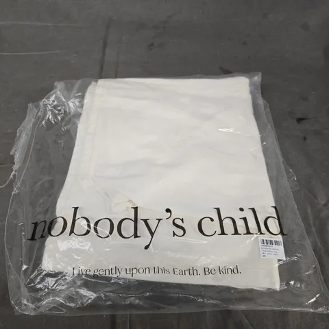 NOBODY'S CHILD CREAM PALAZZO JEANS – 5-POCKET, UK 8 (EU 36, USA 4)