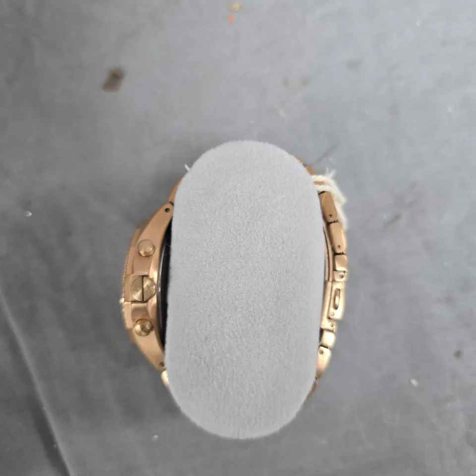 ARMANI EXCHANGE AX WOMEN'S ROSE GOLD CHRONOGRAPH WATCH WITH CRYSTAL BEZEL