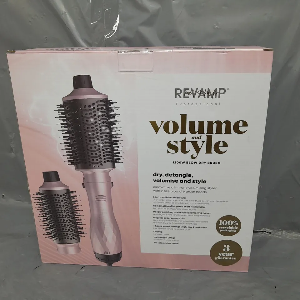 BOXED REVAMP PROFESSIONAL VOLUME AND STYLE 1200W BLOW DRY BRUSH 