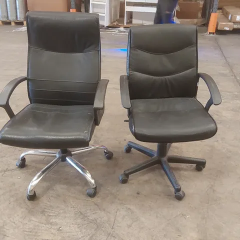 PAIR OF OFFICE SWIVEL CHAIRS