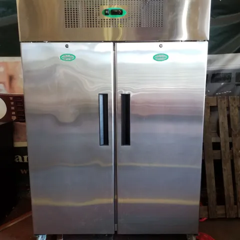 GENFROST DOUBLE DOOR UPRIGHT FRIDGE S/STEEL