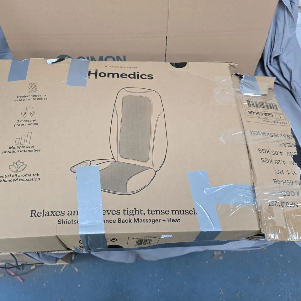 BOXED HOMEDICS SHIATSU EXPERIENCE BACK MASSAGER AND HEAT SBM-65H-GB