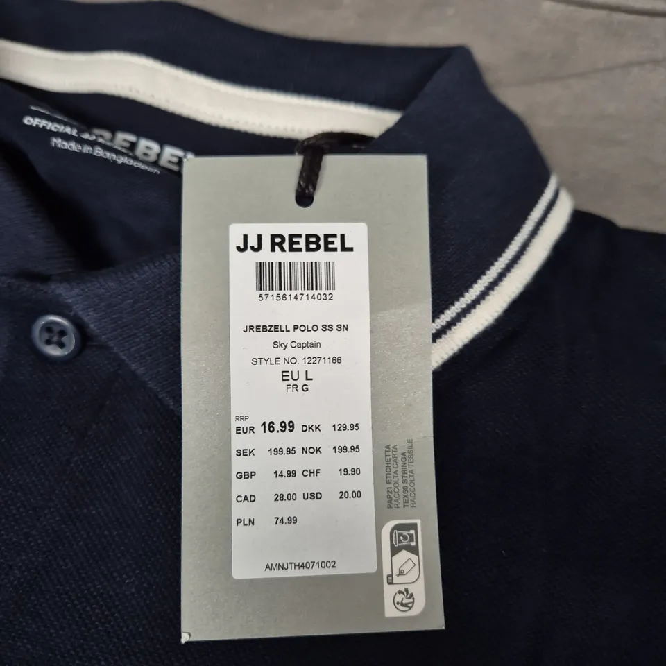 JJ REBEL POLO SHIRT – SKY CAPTAIN NAVY EU L