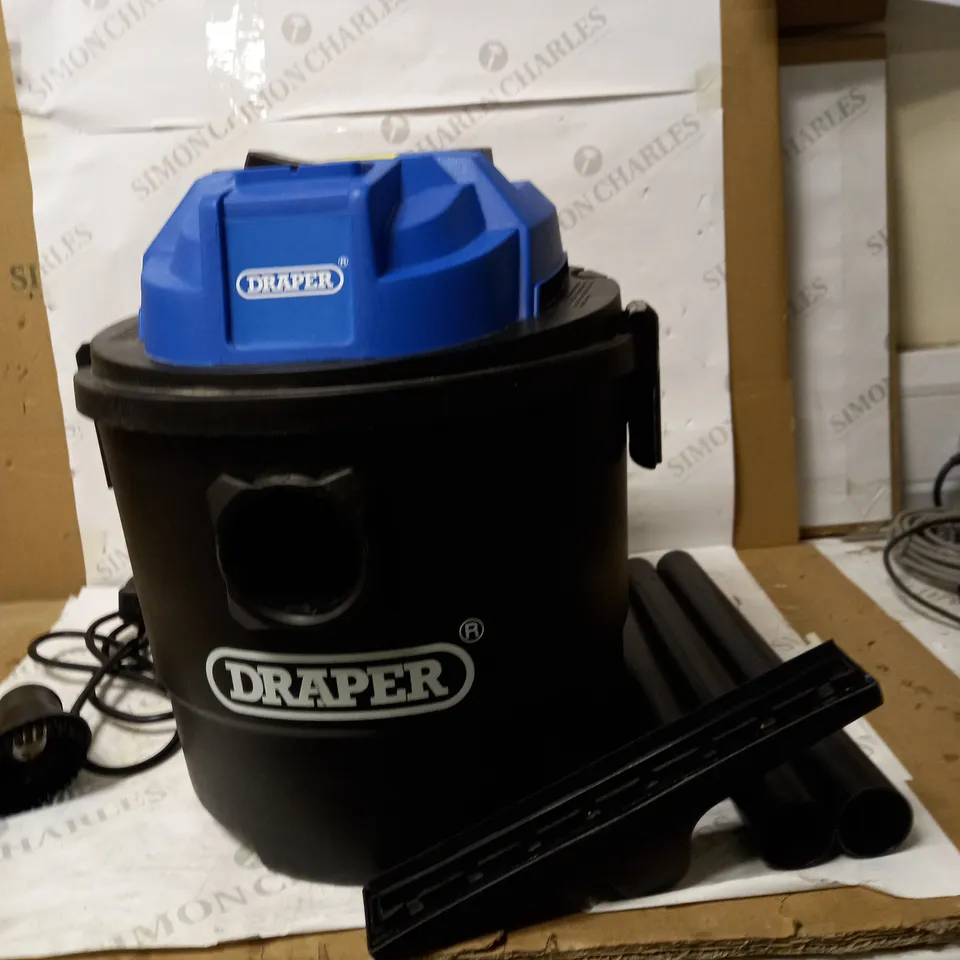 DRAPER 90107 230V 1250W 15L WET AND DRY VACUUM CLEANER