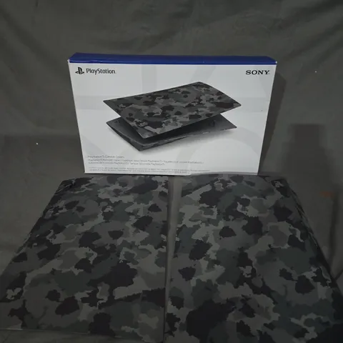 BOXED SONY PLAYSTATION 5 CONSOLE COVERS IN CAMO GREY