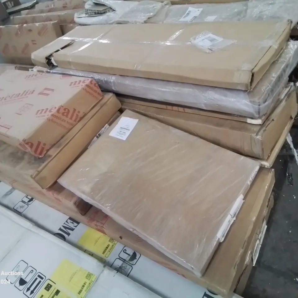 PALLET OF ASSORTED FLAT PACK FURNITURE PARTS