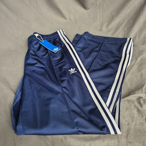 ADIDAS FIREBIRD TRACK PANTS - NAVY BLUE WITH WHITE STRIPES (UK M)