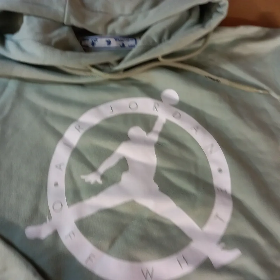 OFF WHITE AIR JORDAN MINT GREEN HOODIE - S