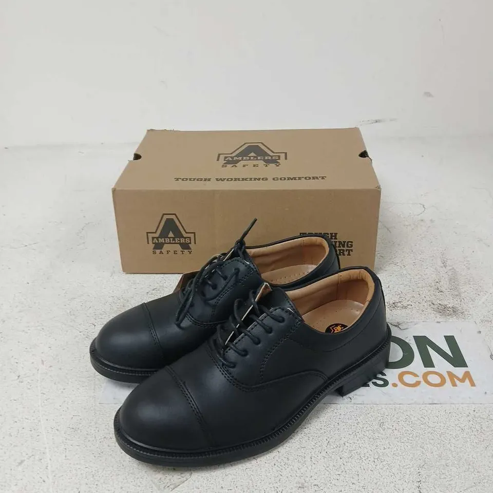 AMBLERS SAFETY FS43 BLACK LEATHER SAFETY SHOES UK 6 (EU 40)