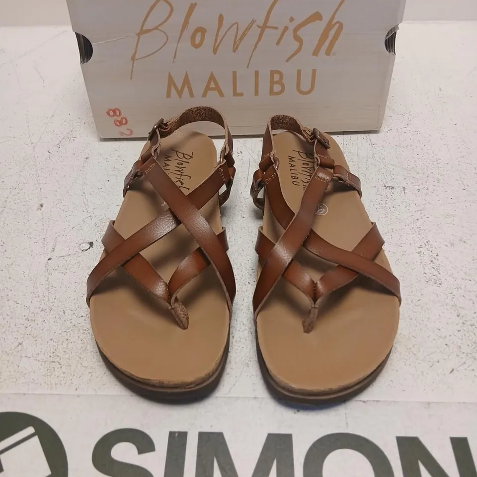 BLOWFISH MALIBU LUSTER SANDAL – BROWN LEATHER, UK 7