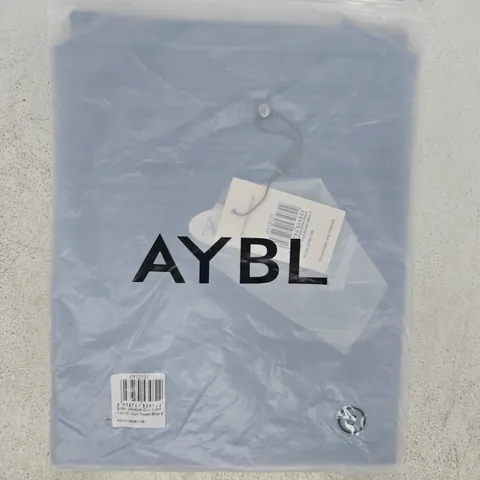 BAGGED AYBL LIFESTYLE OVERSIZED T-SHIRT IN CORNFLOWER BLUE SIZE SMALL