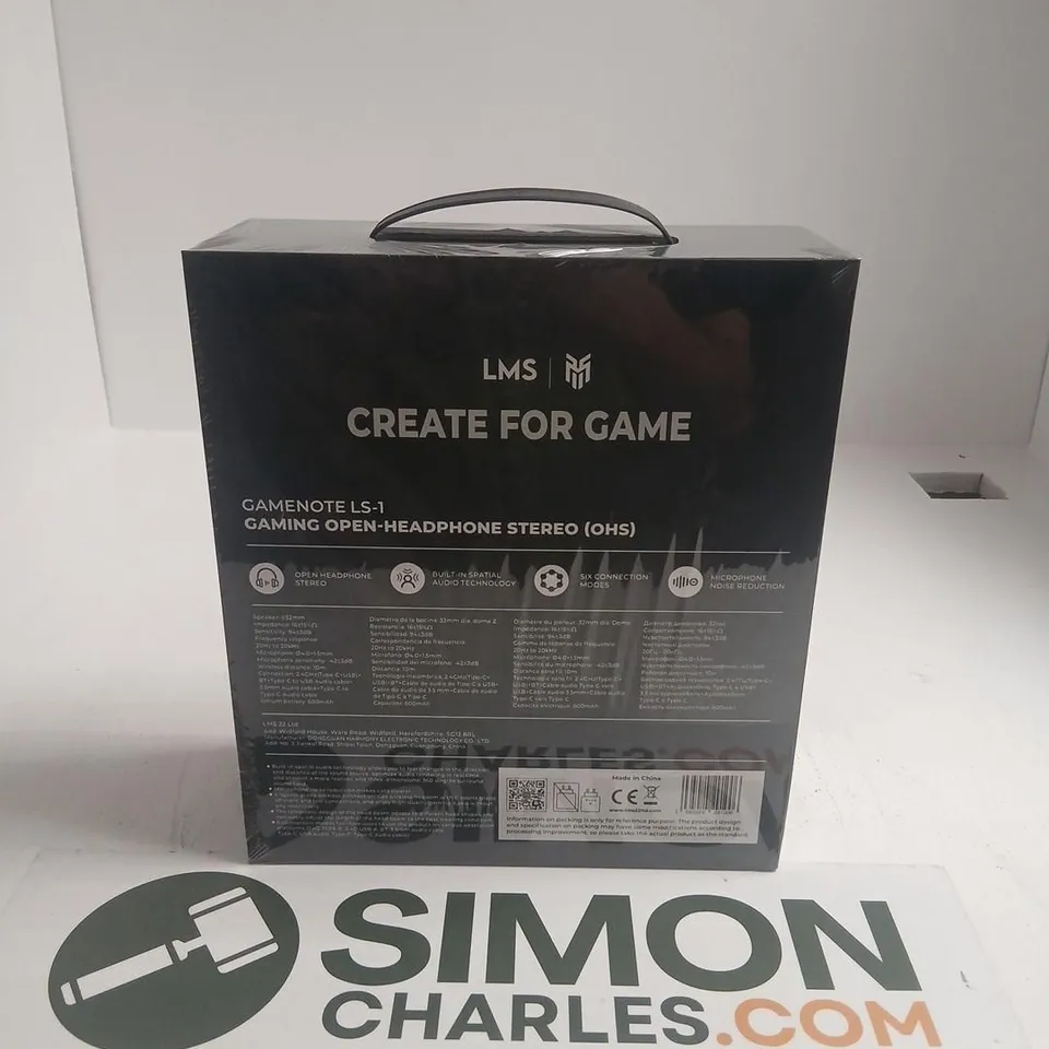 BOXED LMS GAMENOTE LS-1 GAMING OPEN-HEADPHONE STEREO (OHS)