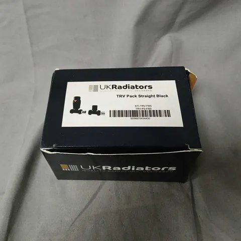 UK RADIATORS TRV PACK STRAIGHT BLACK THERMOSTATIC RADIATOR VALVE KIT