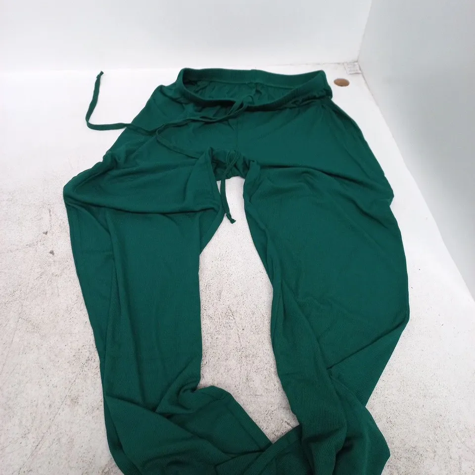 CLOMANA WOMEN'S LONG PJ SET – EMERALD GREEN, SIZE SMALL