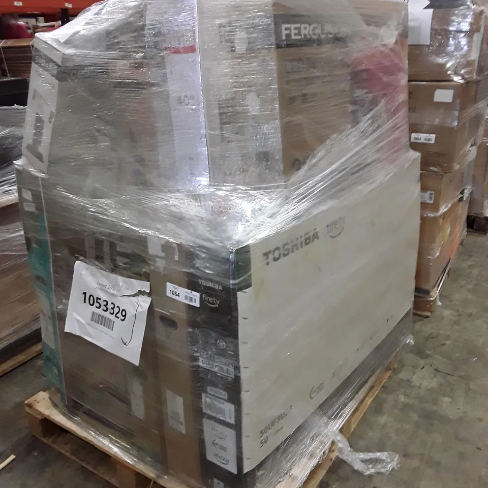 PALLET OF APPROXIMATELY 13 UNPROCESSED RAW RETURN TELEVISIONS TO INCLUDE;