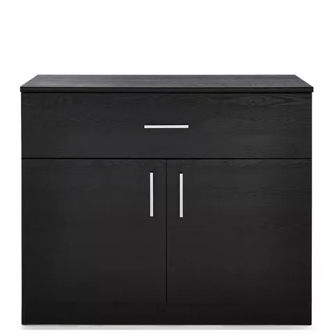 BOXED PANAMA 2 DOOR, 1 DRAWER COMPACT SIDEBOARD - COLLECTION ONLY