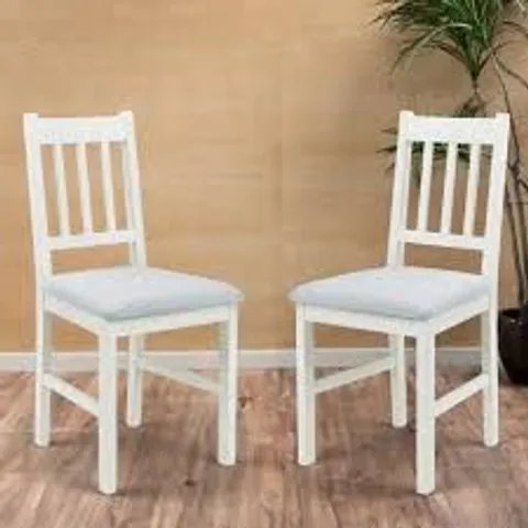 BOXED SET OF 2 JULIAN BOWEN COXMOOR DINING CHAIRS - IVORY (1 BOX)