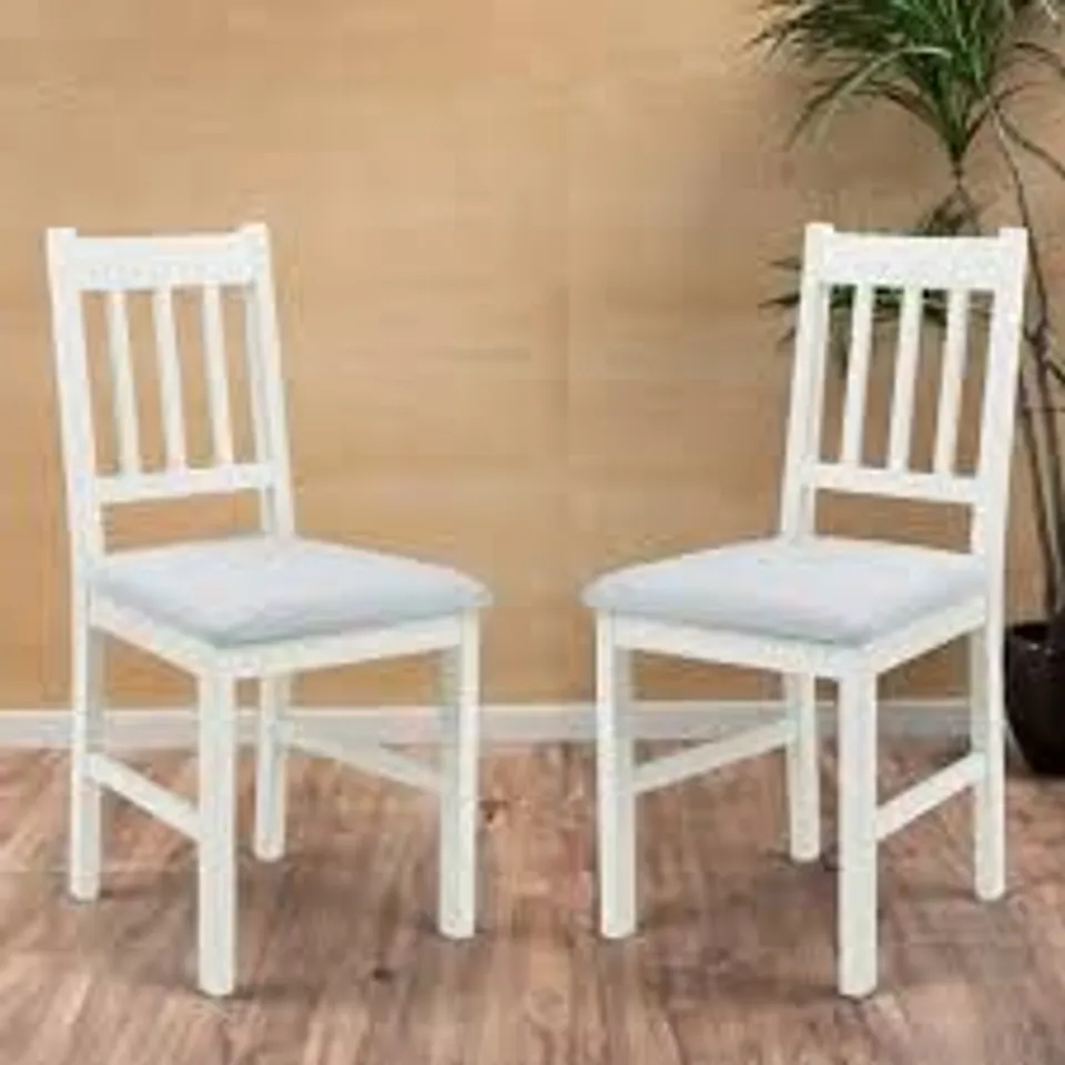 BOXED SET OF 2 JULIAN BOWEN COXMOOR DINING CHAIRS - IVORY (1 BOX)