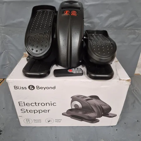 BOXED BLISS & BEYOND ELECTRONIC STEPPER IN BLACK