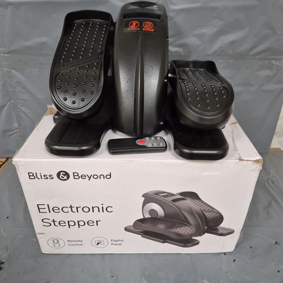 BOXED BLISS & BEYOND ELECTRONIC STEPPER IN BLACK