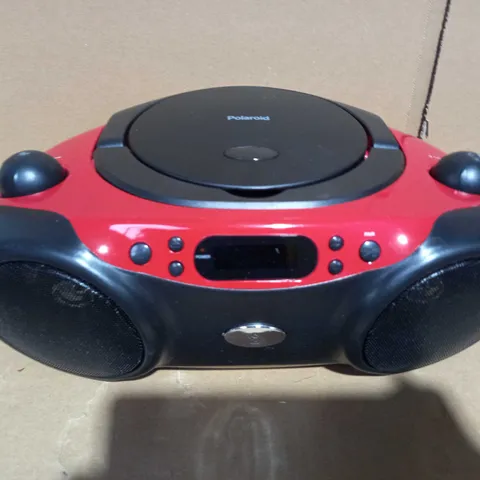 POLAROID BLUETOOTH CD BOOMBOX BLACK/RED