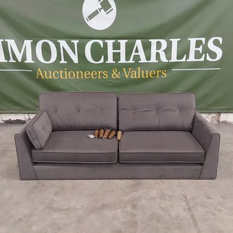 ZURICH 3 SEATER FABRIC SOFA - ELEPHANT GREY