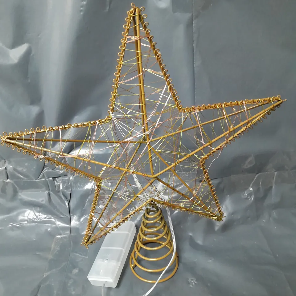 GOLD LIGHT UP TREE TOPPER