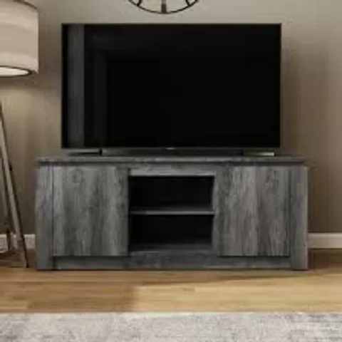 BOXED GFW CANYON 2 DOOR 2 OPEN SHELF CHARCOAL GREY WIDE TV UNIT