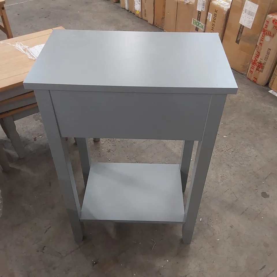 WOODEN 1 DRAWER CHEST - GREY