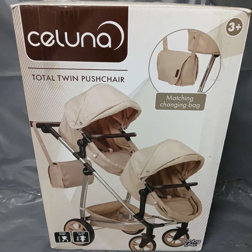 BOXED CELUNA TOTAL TWIN KIDS PUSHCHAIR