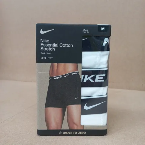 NIKE ESSENTIAL COTTON STRETCH TRUNKS – 3 PACK, SIZE M