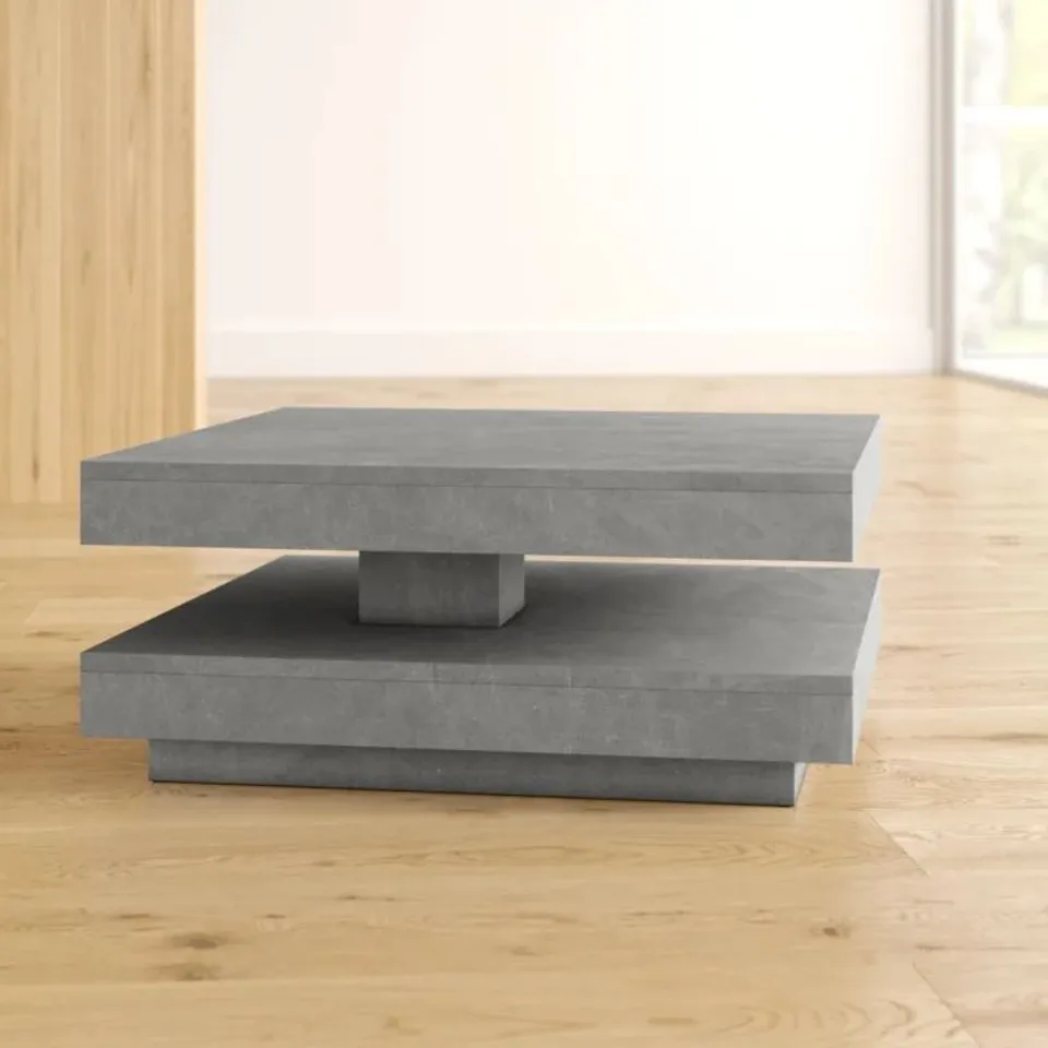 BOXED COFFEE TABLE CONCRETE EFFECT