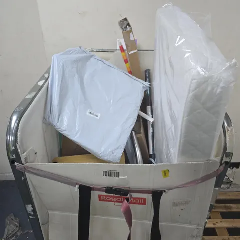 CAGE OF APPROXIMATELY 15 ASSORTED ITEMS TO INCLUDE: SMALL WASTE BIN